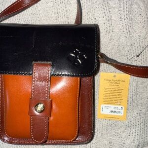 Patricia Nash Vintage Vegetable Tan Color Block Collection Bag